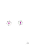 Girl's Starlet Shimmer 247XX Multi Color Rhinestone Flower Silver Post Earrings Paparazzi Jewelry