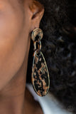 Paparazzi VINTAGE VAULT "A HAUTE Commodity" Black Post Earrings Paparazzi Jewelry