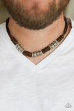 Paparazzi "Lets Take A Ride" Brown Mens Necklace Unisex Paparazzi Jewelry