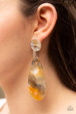 Paparazzi VINTAGE VAULT "A HAUTE Commodity" Yellow Post Earrings Paparazzi Jewelry
