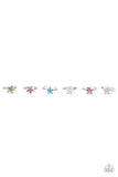 Girl's Starlet Shimmer Multi Color Rhinestone Flower Star 202XX Silver Ring Paparazzi Jewelry