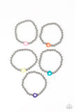 Girl's VINTAGE VAULT Starlet Shimmer Multi Heart 177XX Set of 5 Bracelets Paparazzi Jewelry