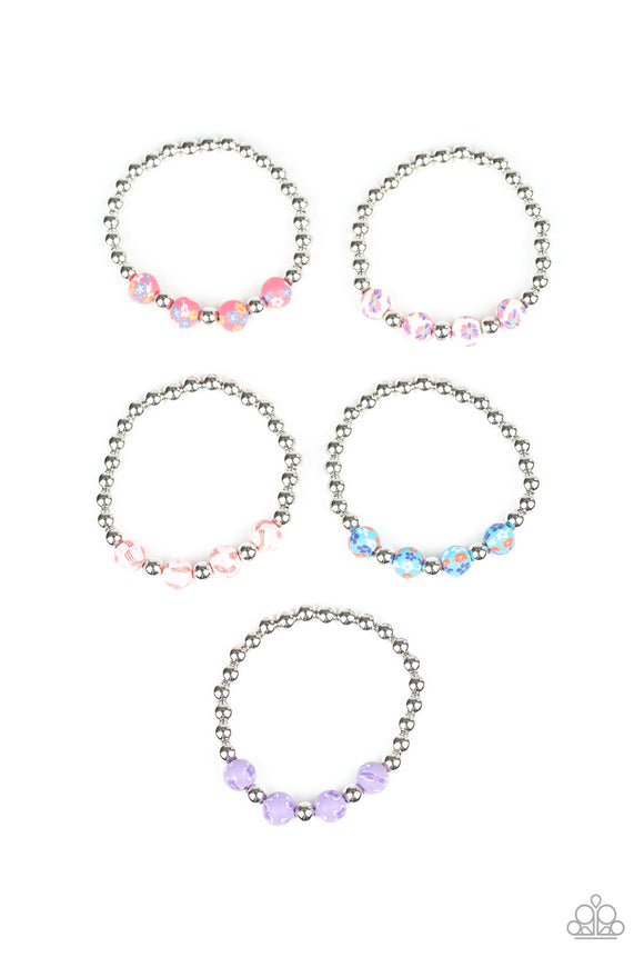 Girl's Starlet Shimmer 176XX Multi Flower Bead Set of 5 Bracelets Paparazzi Jewelry