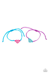 Girl's Starlet Shimmer 174XX Multi Color Pull String Heart White Rhinestone 10 for $10 Bracelets Paparazzi Jewelry