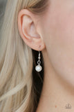 Paparazzi VINTAGE VAULT "Thats My Mom" White Necklace & Earring Set Paparazzi Jewelry