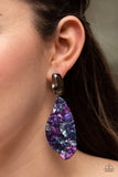 Paparazzi "Fish Out Of Water" Purple Post Earrings Paparazzi Jewelry