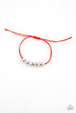 Girl's Starlet Shimmer Red White and Blue Silver Star Bead Pull String 10 for $10 172XX Bracelets Paparazzi Jewelry