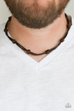 Paparazzi VINTAGE VAULT "In or SCOUT" Brown Mens Necklace Unisex Paparazzi Jewelry