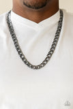 Paparazzi VINTAGE VAULT "Undefeated" Black Mens Necklace Paparazzi Jewelry