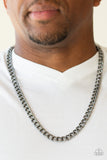 Paparazzi "Full Court" Black Mens Necklace Paparazzi Jewelry