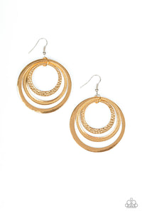 Paparazzi "Tempting Texture" Gold Earrings Paparazzi Jewelry