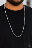 Paparazzi VINTAGE VAULT "Mardi Gras Madness" Silver Mens Necklace Paparazzi Jewelry
