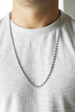 Paparazzi VINTAGE VAULT "Free Agency" Silver Mens Necklace Paparazzi Jewelry