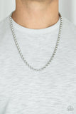 Paparazzi "Double Dribble" Silver Mens Necklace Unisex Paparazzi Jewelry