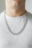 Paparazzi "Big Win" Silver Mens Necklace Unisex Paparazzi Jewelry