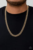 Paparazzi "Full Court" Gold Mens Urban Necklace Unisex Paparazzi Jewelry