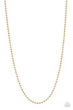 Paparazzi "Cadet Casual" Gold Men's Urban Unisex Necklace Paparazzi Jewelry