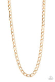 Paparazzi "Big Win" Gold Mens Necklace Unisex Paparazzi Jewelry