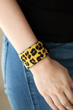 Paparazzi VINTAGE VAULT "Cheetah Cabana" Yellow Wrap Bracelet Paparazzi Jewelry