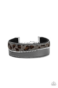 Paparazzi "Flirtatiously Feline" Silver Wrap Bracelet Paparazzi Jewelry