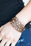 Paparazzi "Meant To BEAM" Brown Wrap Bracelet Paparazzi Jewelry