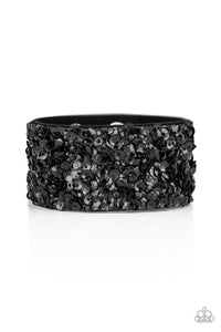 Paparazzi "Starry Sequins" Black Wrap Bracelet Paparazzi Jewelry