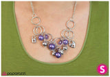 Paparazzi "In A Bind" Purple 017XX Necklace & Earring Set Paparazzi Jewelry