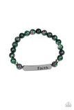 Paparazzi "Faith In All Things" Green Bracelet Paparazzi Jewelry