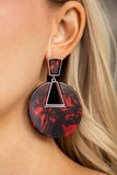 Paparazzi "Let HEIR Rip" Red Post Earrings Paparazzi Jewelry