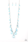 Paparazzi "GLOW And Steady Wins The Race" Blue Necklace & Earring Set Paparazzi Jewelry