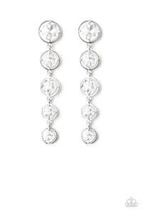 Paparazzi "Drippin' In Starlight" White Post Earrings Paparazzi Jewelry