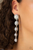 Paparazzi "Drippin' In Starlight" White Post Earrings Paparazzi Jewelry