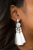 Paparazzi VINTAGE VAULT "Taj Mahal Tourist" White Post Earrings Paparazzi Jewelry