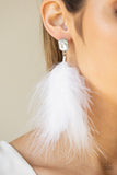 Paparazzi "The SHOWGIRL Must Go On!" White Post Earrings Paparazzi Jewelry