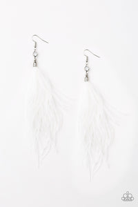 Paparazzi "The SHOWGIRL Next Door" White Earrings Paparazzi Jewelry