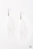 Paparazzi "The SHOWGIRL Next Door" White Earrings Paparazzi Jewelry