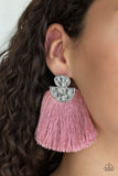 Paparazzi VINTAGE VAULT "Make Some PLUME" Pink Post Earrings Paparazzi Jewelry
