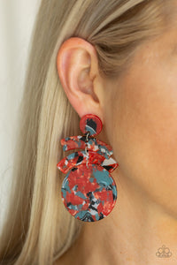 Paparazzi "In The HAUTE Seat" Orange Post Earrings Paparazzi Jewelry