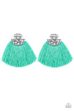 Paparazzi VINTAGE VAULT "Make Some PLUME" Green Post Earrings Paparazzi Jewelry