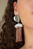 Paparazzi "Insta Inca" Brown Post Earrings Paparazzi Jewelry