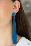 Paparazzi "Tightrope Tassel" Blue Earrings Paparazzi Jewelry