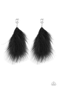 Paparazzi "The SHOWGIRL Must Go On!" Black Post Earrings Paparazzi Jewelry