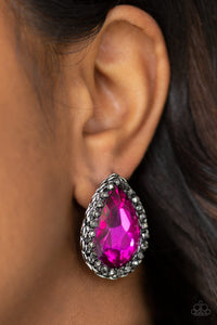 Paparazzi VINTAGE VAULT "Dare to Shine" Pink Post Earrings Paparazzi Jewelry