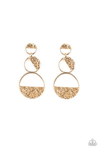 Paparazzi "Triple Trifecta" Gold Post Earrings Paparazzi Jewelry