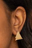 Paparazzi "Die TRI-ing" Gold Post Earrings Paparazzi Jewelry