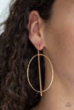 Paparazzi "Vogue Visionary" Gold Abstract Hoop Post Earrings Paparazzi Jewelry