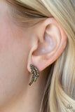 Paparazzi VINTAGE VAULT "Wing Bling" Brass Post Earrings Paparazzi Jewelry