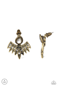 Paparazzi "Wing Fling" Brass Post Earrings Paparazzi Jewelry
