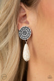 Paparazzi "Prairie Bliss" White Clip On Earrings Paparazzi Jewelry