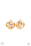 Paparazzi "Girl Whirl" Gold Clip On Earrings Paparazzi Jewelry